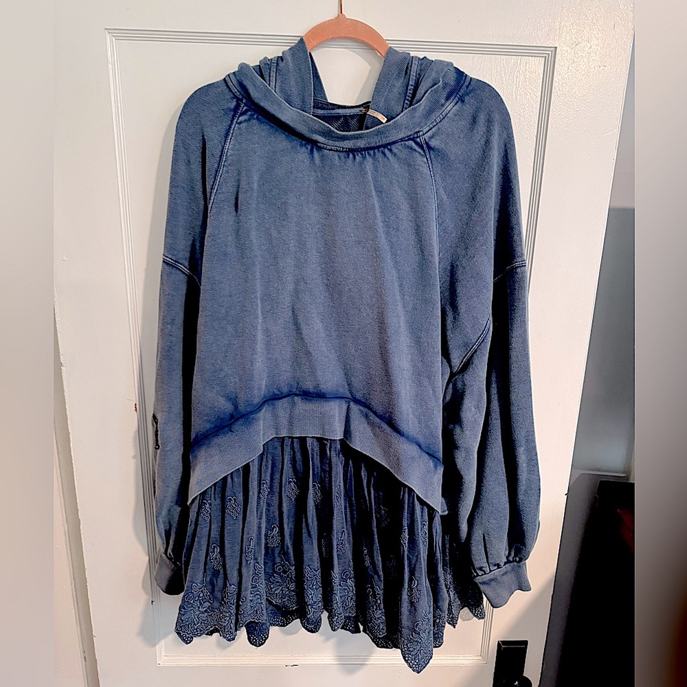 Free People Hooded Lace Tunic